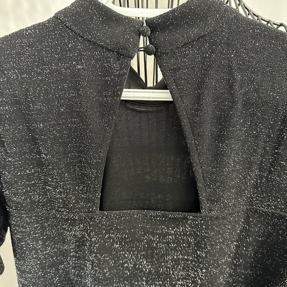 Black Sparkly T-Shirt Dress